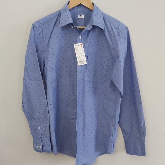 UNIQLO Men's Cotton Long Sleeve Casual Shirt NWT - Picture 1 of 6